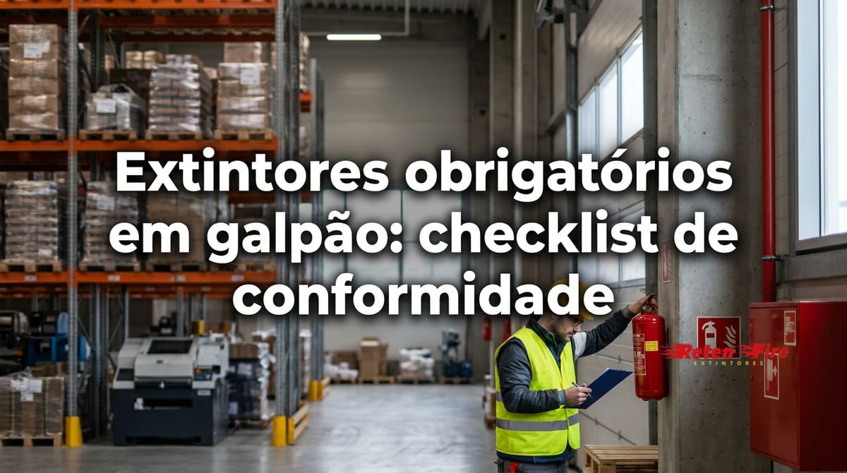Extintores obrigatórios em galpão: checklist de conformidade