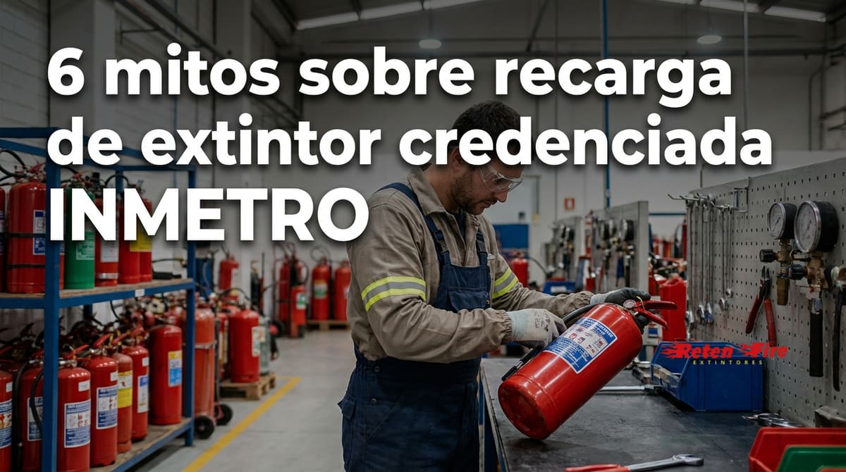 6 mitos sobre recarga de extintor credenciada INMETRO
