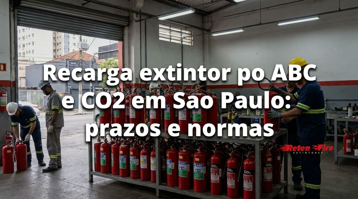 Recarga extintor pó ABC e CO2 em São Paulo: prazos e normas
