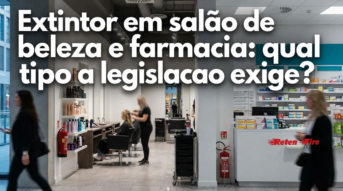 Extintor em salão de beleza e farmácia: qual tipo a legislação exige?