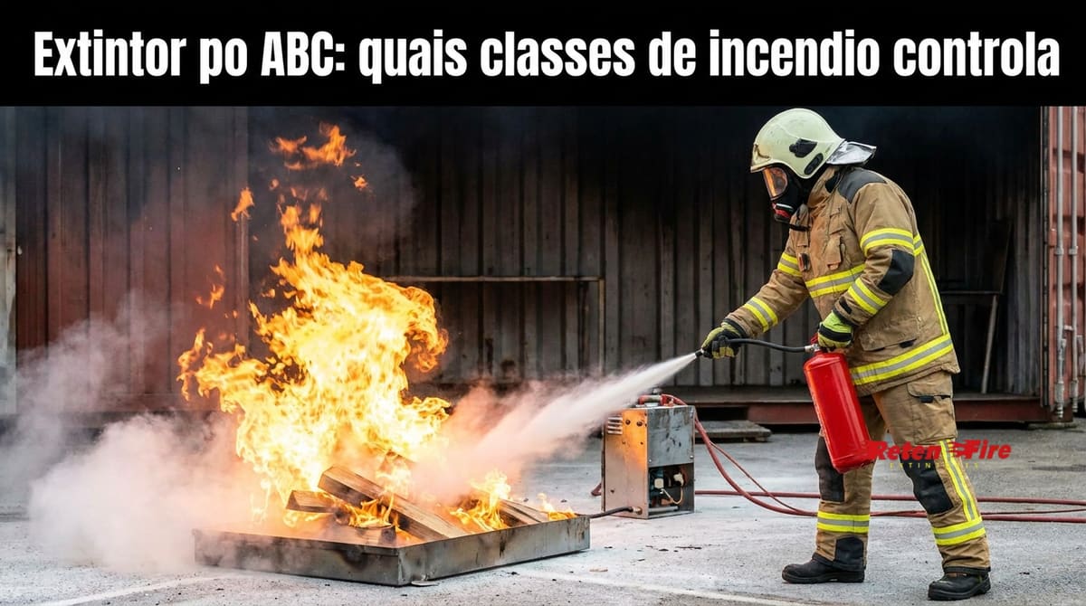 Extintor pó ABC: quais classes de incêndio controla