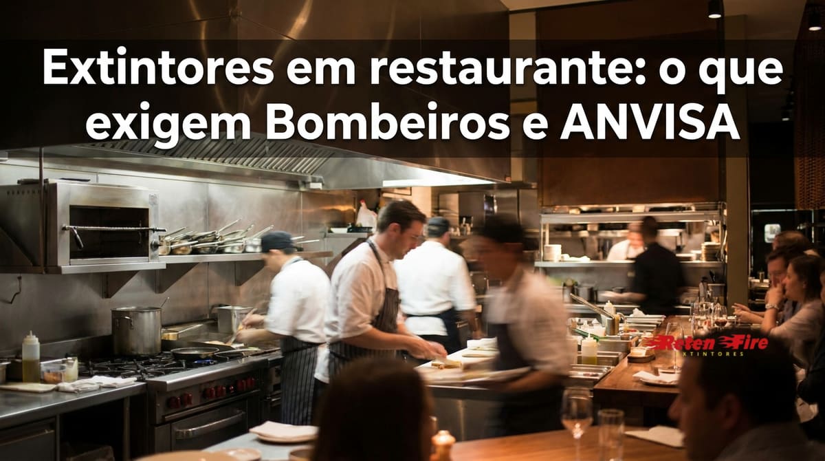 Extintores em restaurante: o que exigem Bombeiros e ANVISA