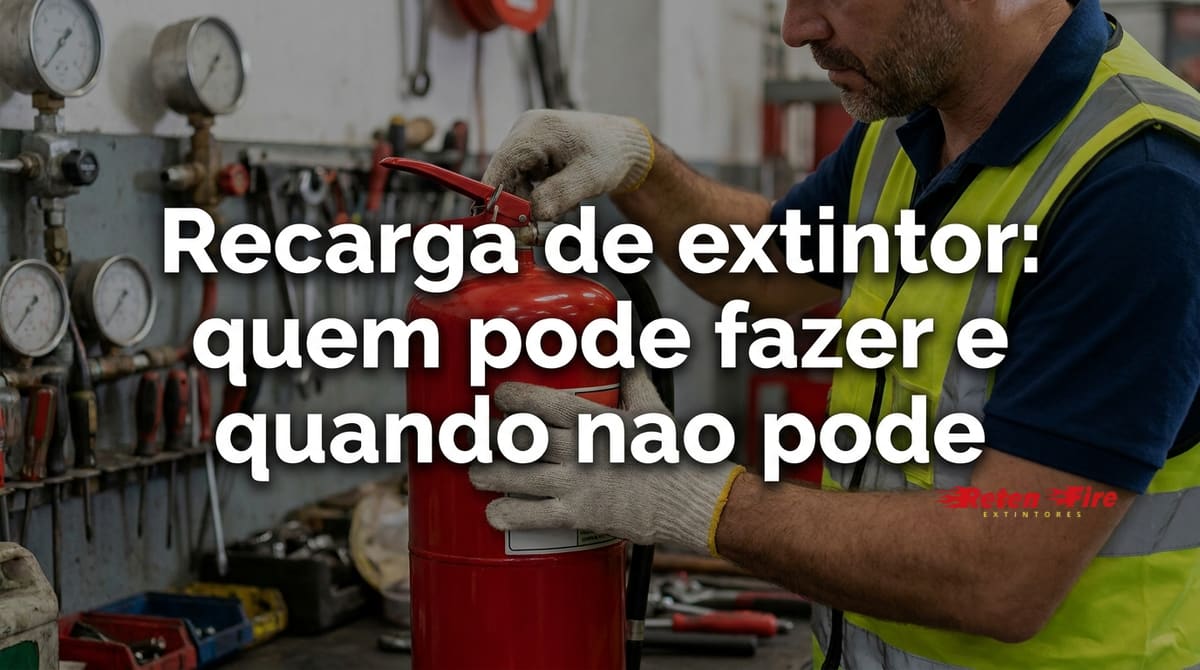 Recarga de extintor: quem pode fazer e quando não pode