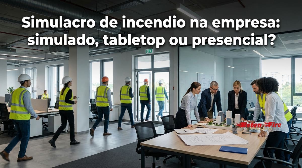 Simulacro de incêndio na empresa: simulado, tabletop ou presencial?
