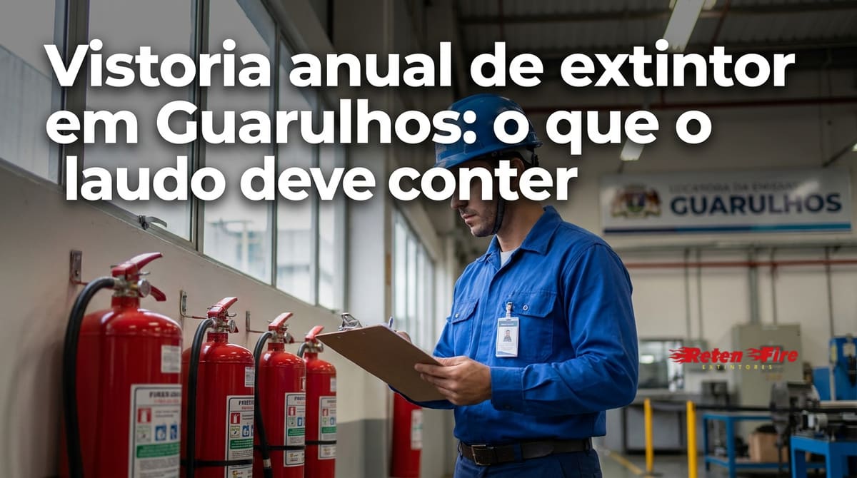 Vistoria anual de extintor em Guarulhos: o que o laudo deve conter